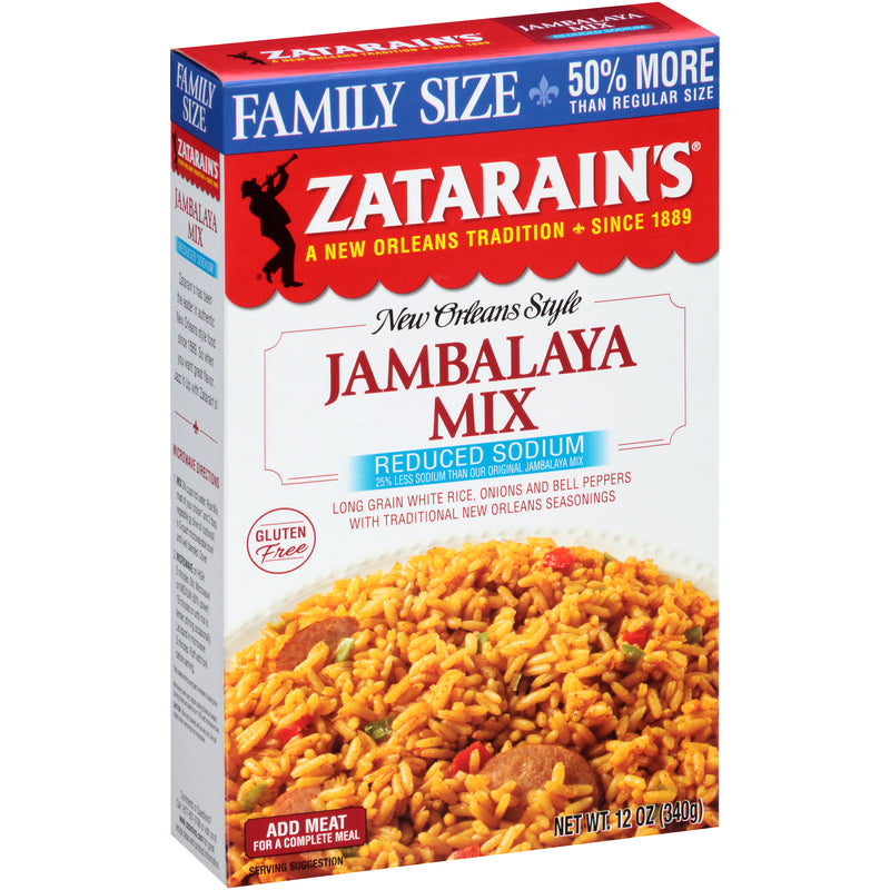 Zatarain's Jambalaya Mix Reduced Sodium, 12 OZ - Trustables