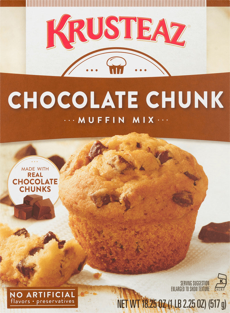 Krusteaz Chocolate Chip Muffin Mix, 18.25 OZ - Trustables