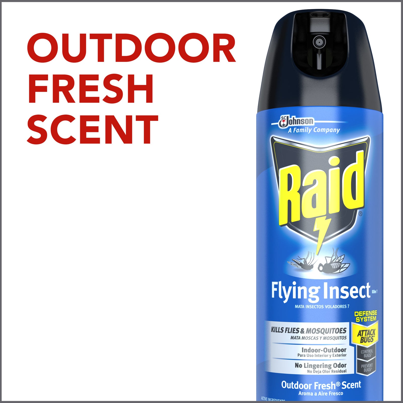 Raid Flying Insect Killer Spray Bottle 7, 15 oz ~Kills Flies Mosquitos ...