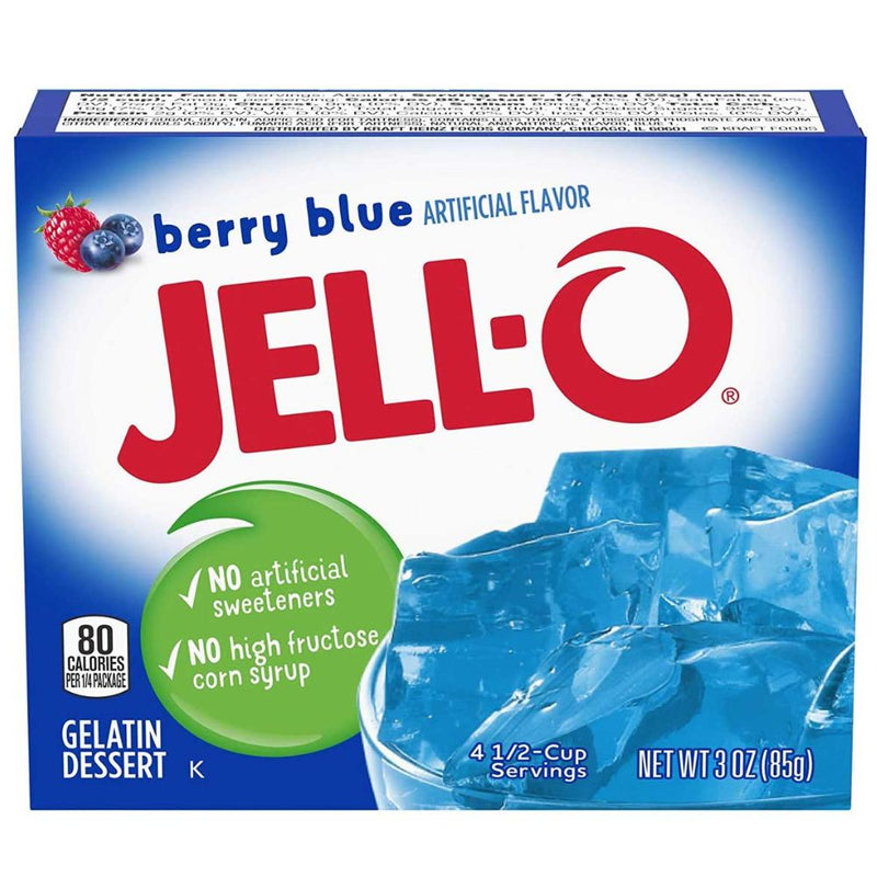 Jell-O Berry Blue Gelatin Dessert, 3 OZ