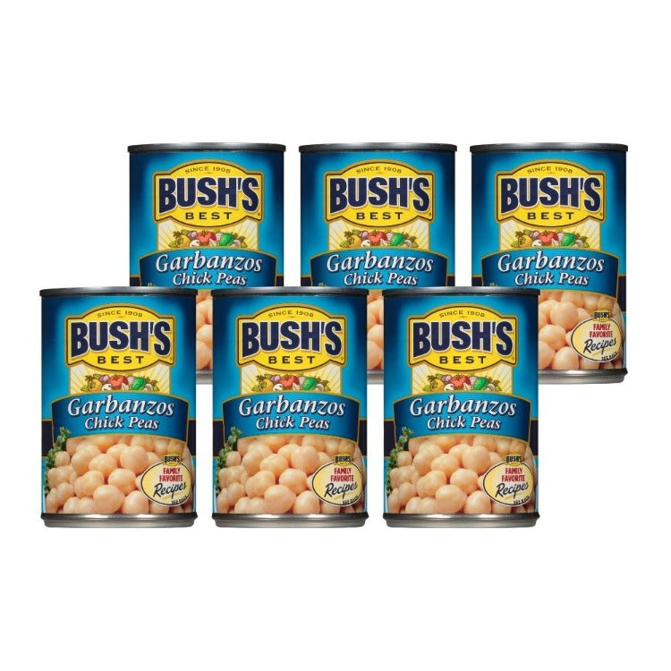 BUSH'S BEST Garbanzos Chick Peas 6 count