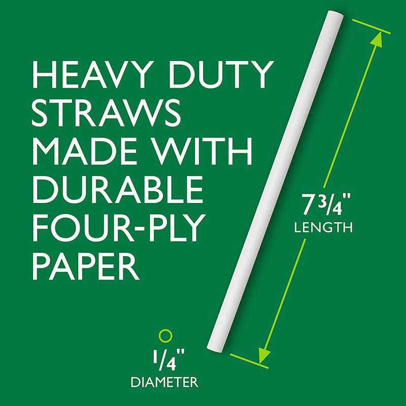 Hefty EcoSave Compostable Paper Straws, 50 CT - Trustables