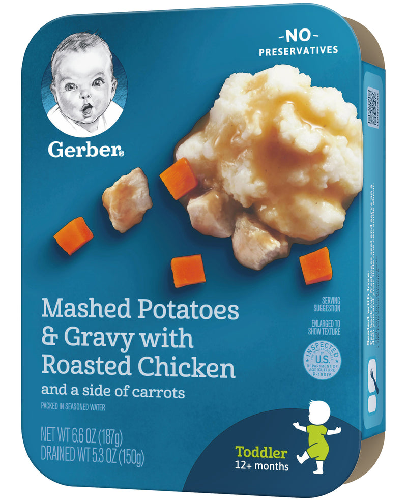 Gerber Graduates Lil' Meals Mashed Potatoes & Gravy with Roasted Chicken & Carrots, 6.6 OZ