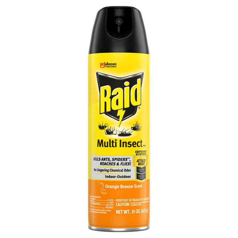 Raid Multi Insect Killer 7, Orange Breeze Scent, 15 oz