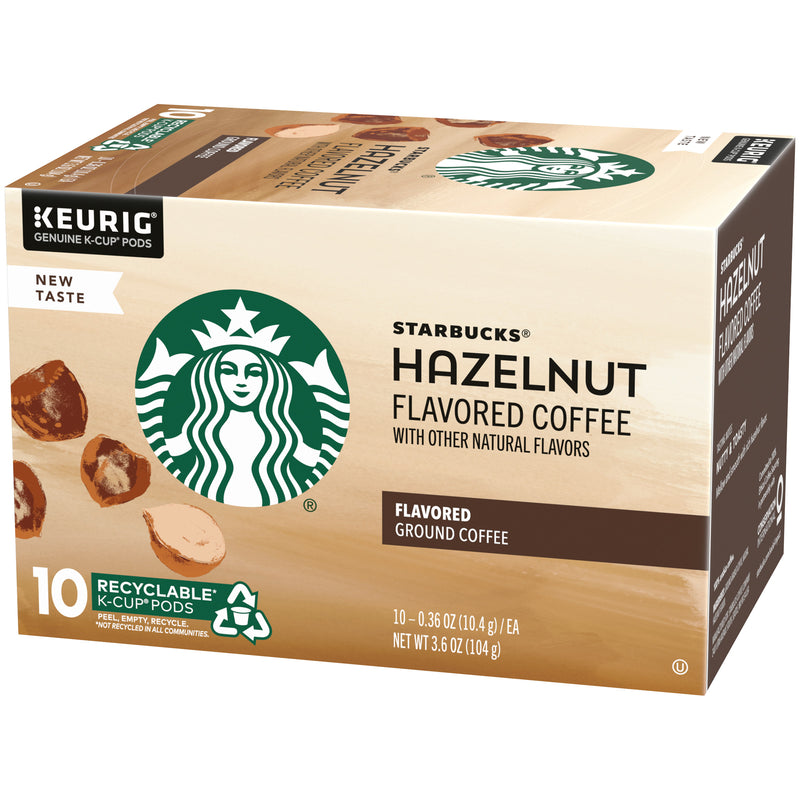 Starbucks Flavored Coffee K-Cup Pods, Hazelnut, 10 CT - Trustables