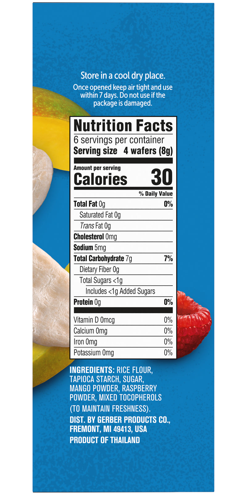Gerber Snacks for Baby Teethers, Mango Raspberry, 1.7 OZ - Trustables