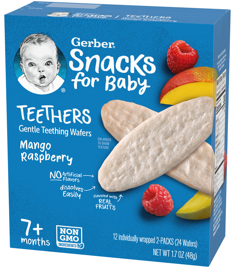 Gerber Snacks for Baby Teethers, Mango Raspberry, 1.7 OZ - Trustables