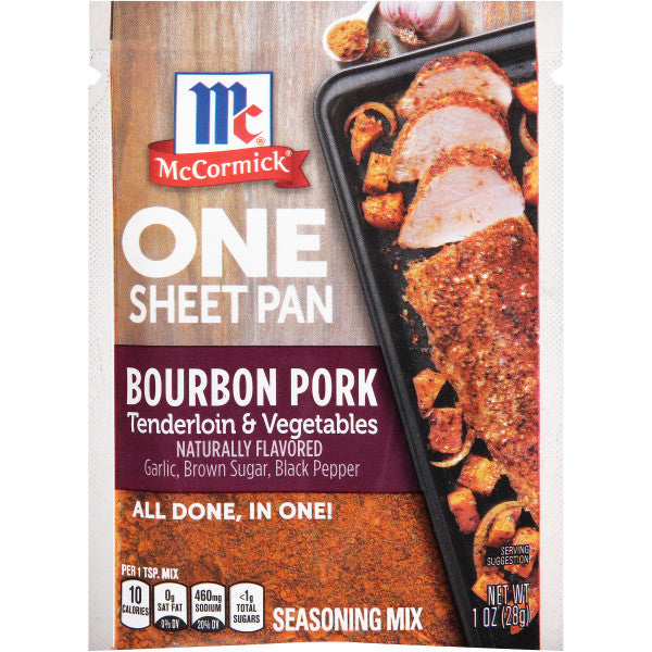 McCormick Bourbon Pork Tenderloin & Vegetables One Sheet Pan Seasoning Mix, 1 OZ - Trustables