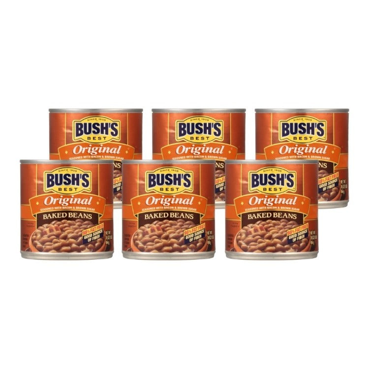 BUSH'S BEST Canned Original Baked Beans 6 count