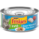 Friskies Pate Wet Cat Food, Ocean Whitefish & Tuna Dinner, 5.5 OZ - Trustables