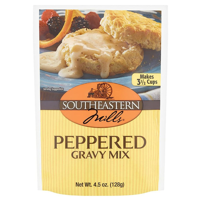 Southeastern Mills Old Fashioned Peppered Gravy Mix 4.5 OZ, Peppered Gravy Mix, Old Fashioned Peppered Gravy Mix