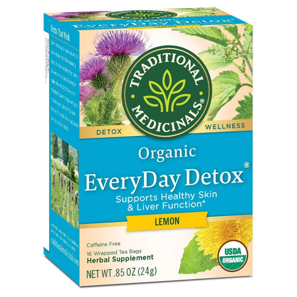 Traditional Medicinals Organic Everyday Detox Lemon Tea, 16 Tea Bags - Trustables