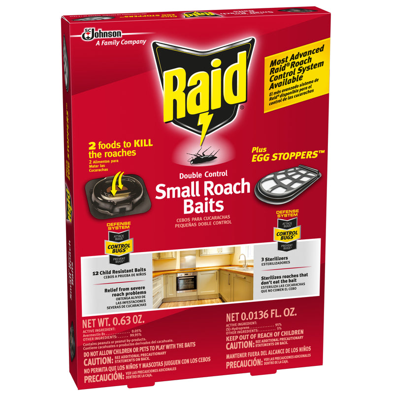 Raid Double Control, Small Roach Baits and Raid Plus, Egg Stoppers, 12 ct + 3 ct - Trustables