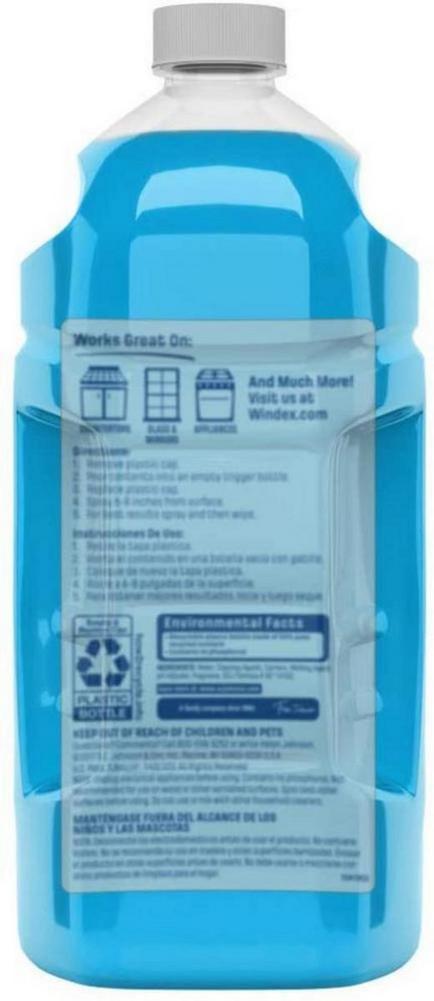 Windex Glass and Window Cleaner Refill, Original Blue, 67.6 OZ - Trustables