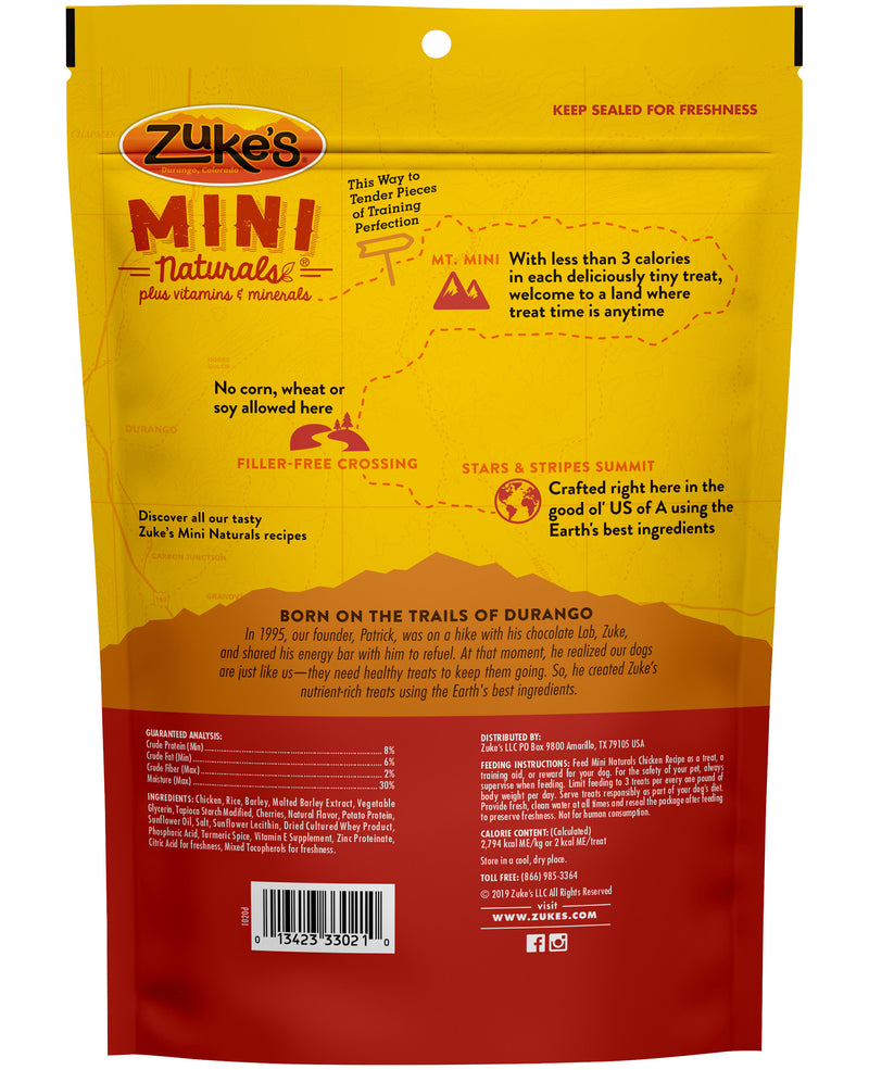 Zuke’s Mini Naturals Adult Dog Treats, Chicken Recipe with Vitamins & Minerals, A+ Dog Training Treats, Less Than 3 Calories Per Treat, 16 Ounce - Trustables