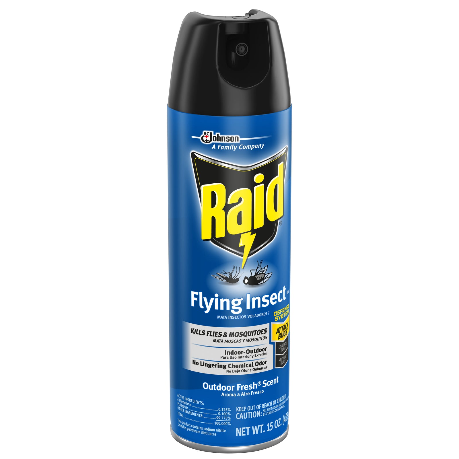 Raid Flying Insect Killer Spray Bottle 7, 15 oz Kills Flies Mosquitos