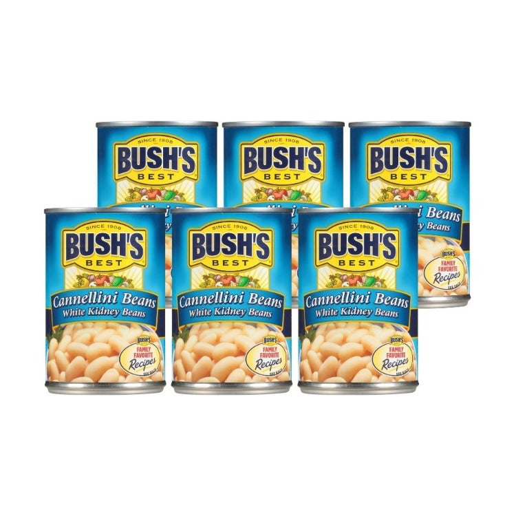 BUSH'S BEST Cannellini Beans 6 count, BUSH'S BEST White Kidney bean 6 count
