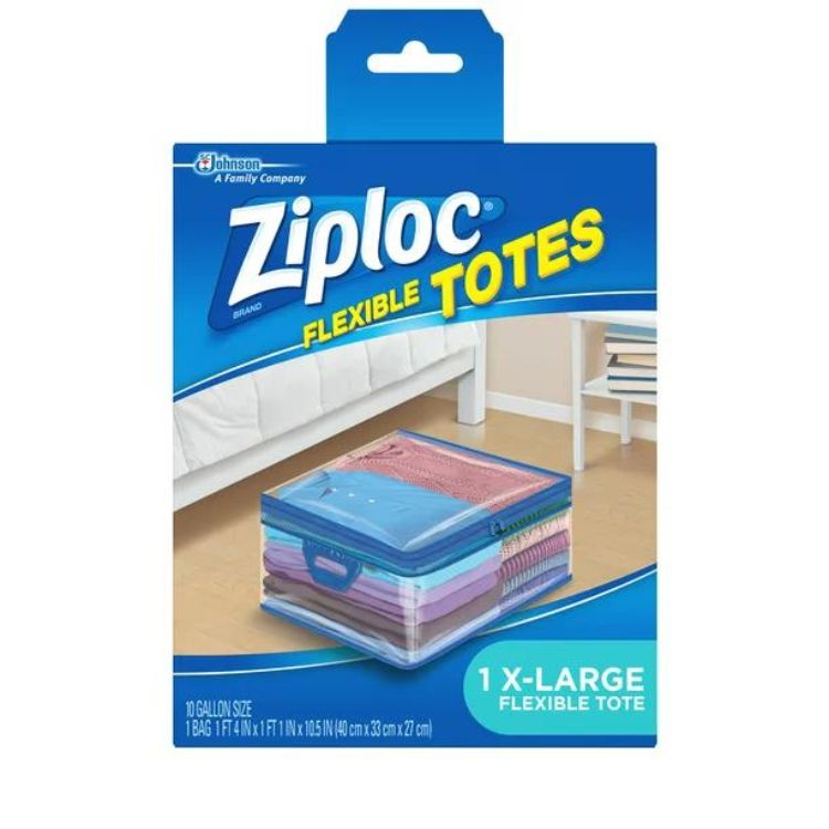 Ziploc Flexible Totes, Extra Large Plastic Storage Bag, 1CT