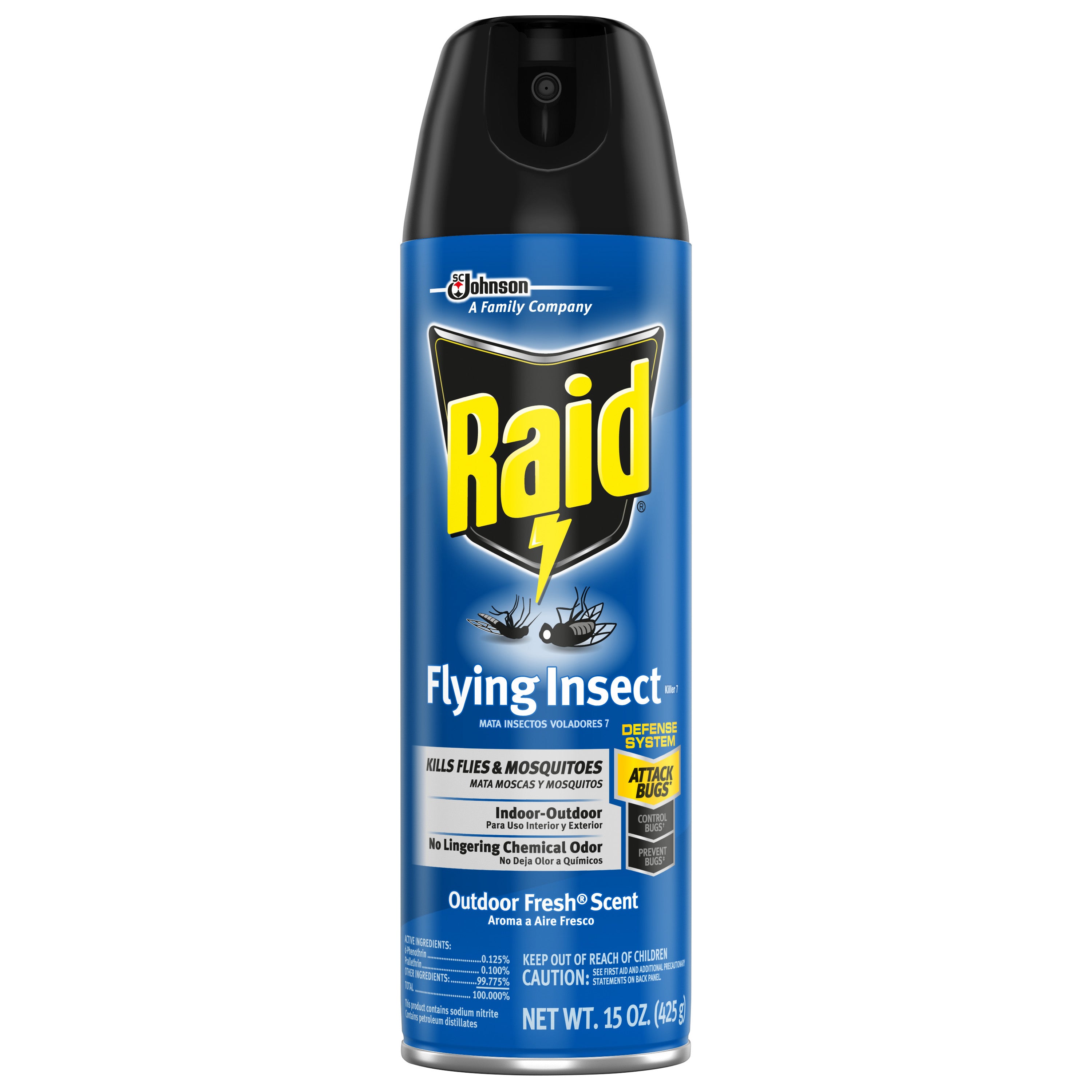 Raid Flying Insect Raid Flying Insect Killer Spray Bottle 7, 15 oz ~Kills Flies Mosquitos ...